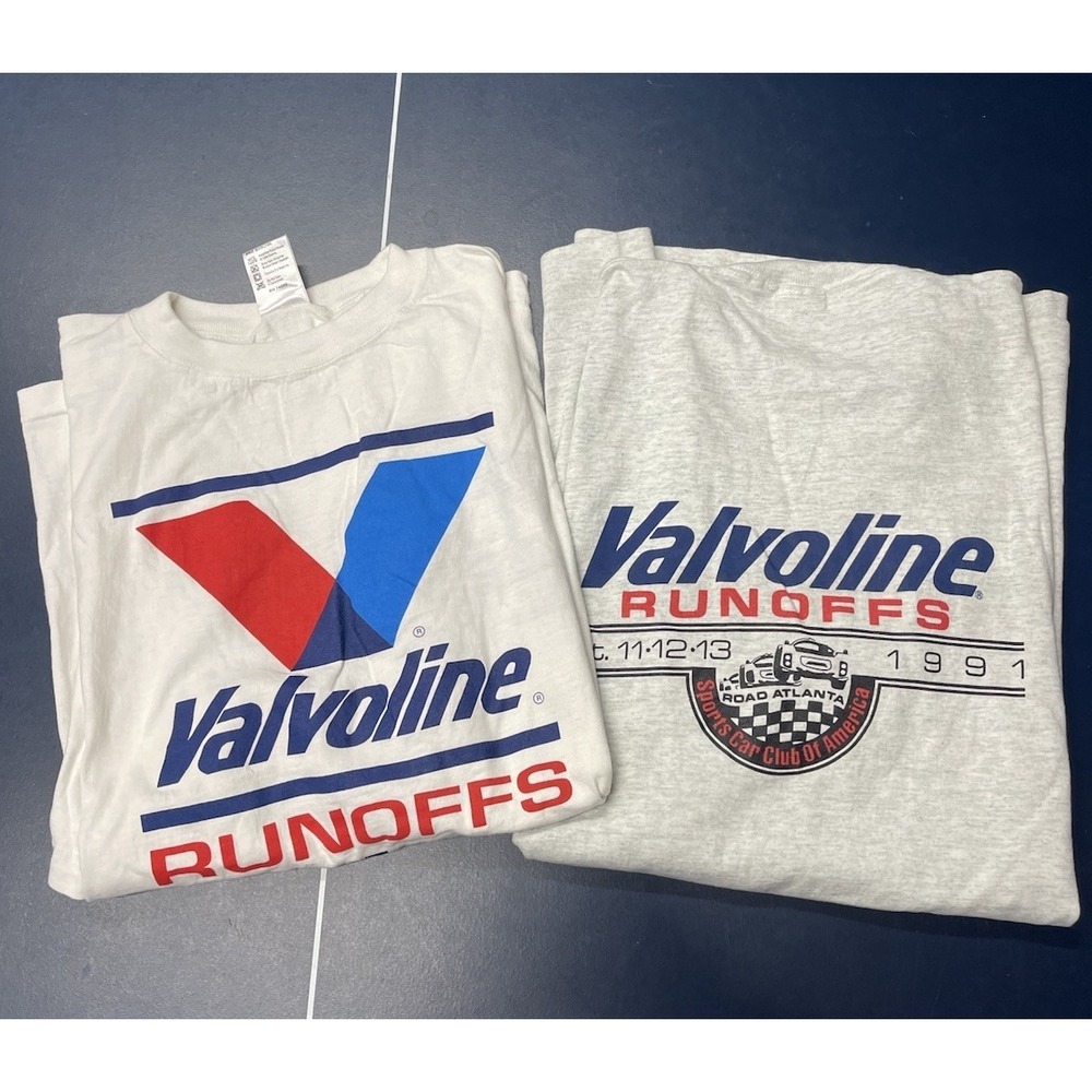 Lot of 2 Vintage 90s Vavoline Racing T Shirts Size XL